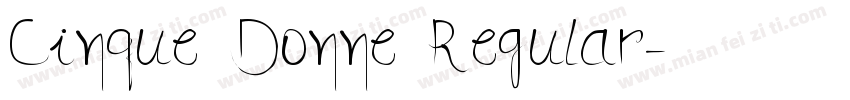 Cinque Donne Regular字体转换